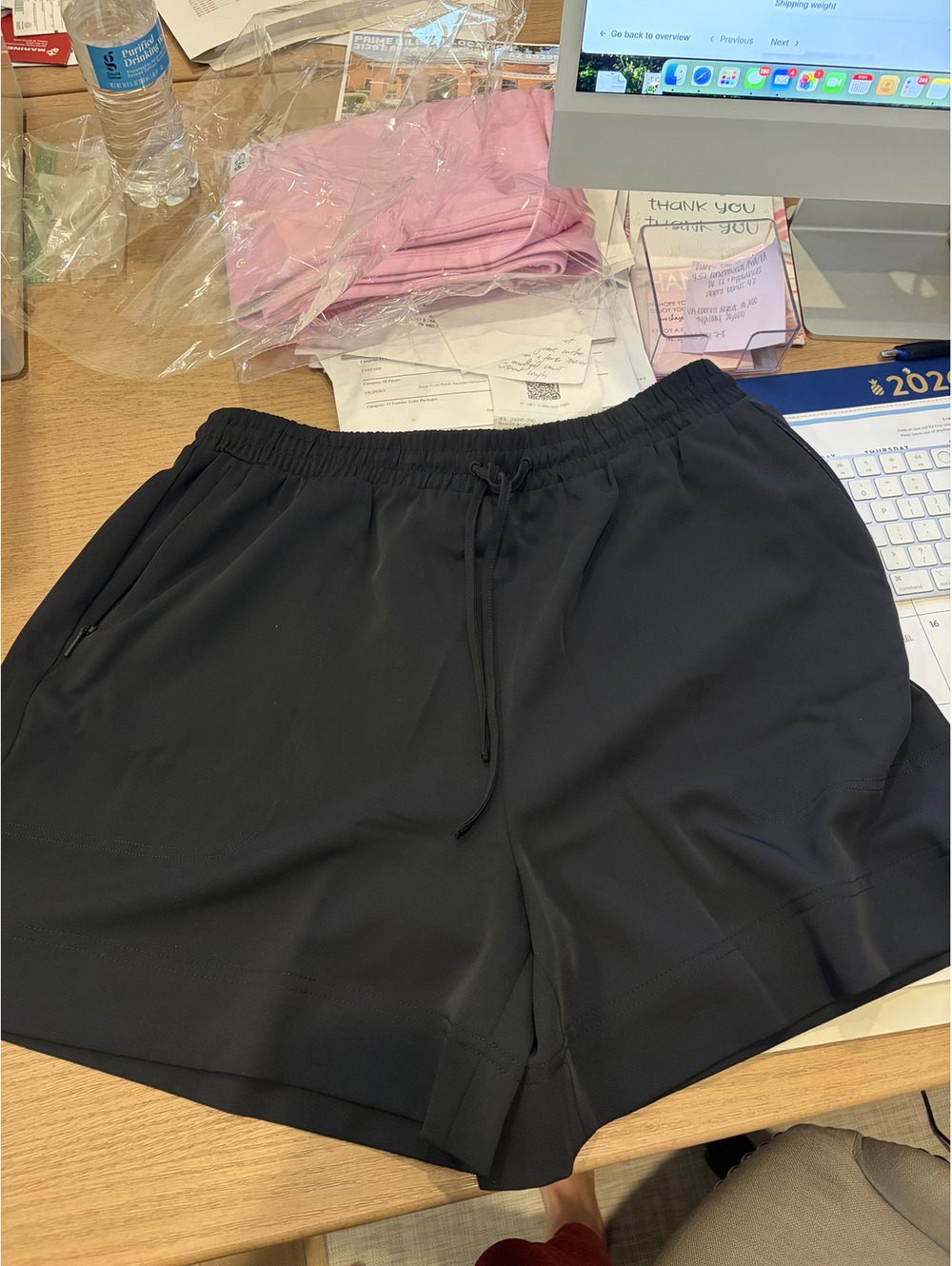 NWT Spanx Travel Gab Short size L in black